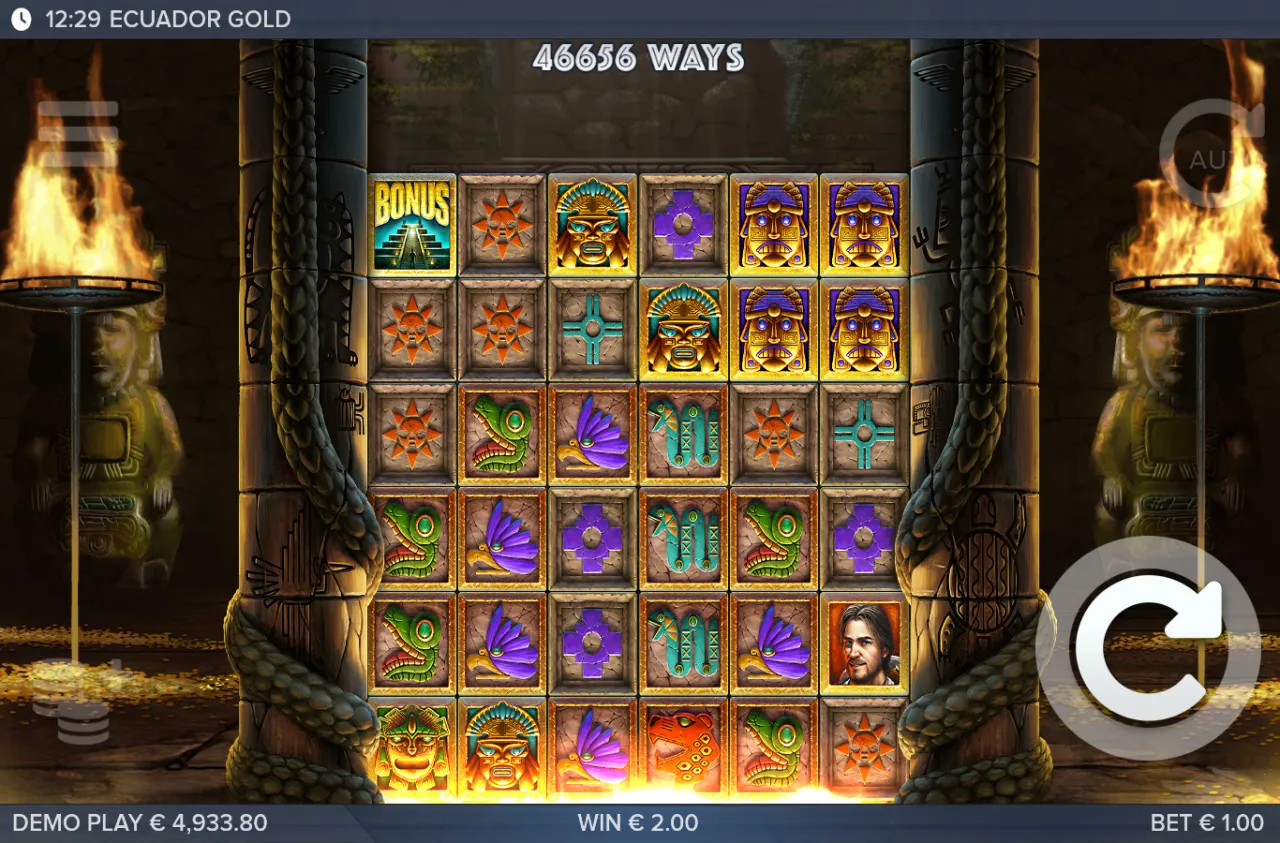 An avalanche dropping fresh symbols with the ways meter at 46656