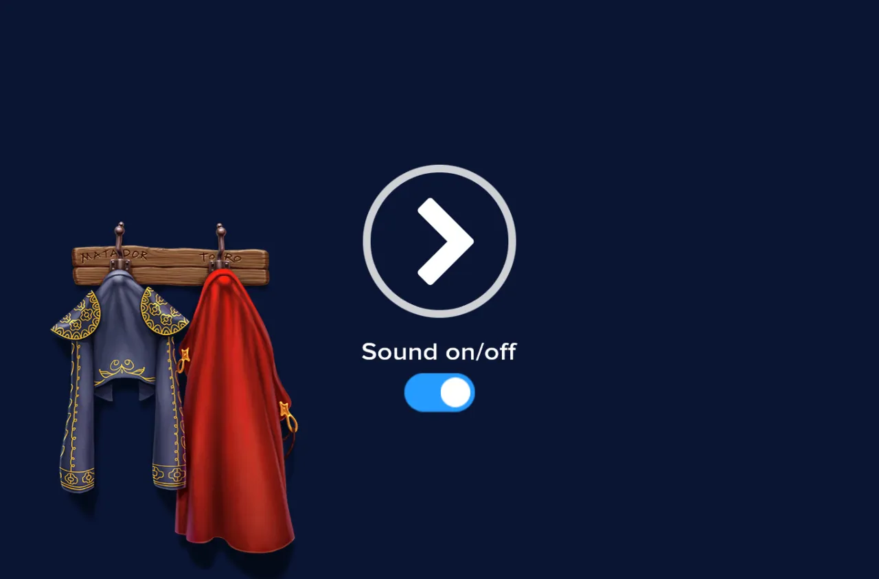 Wild Toro grid at load, matador jacket and red cape on the hooks