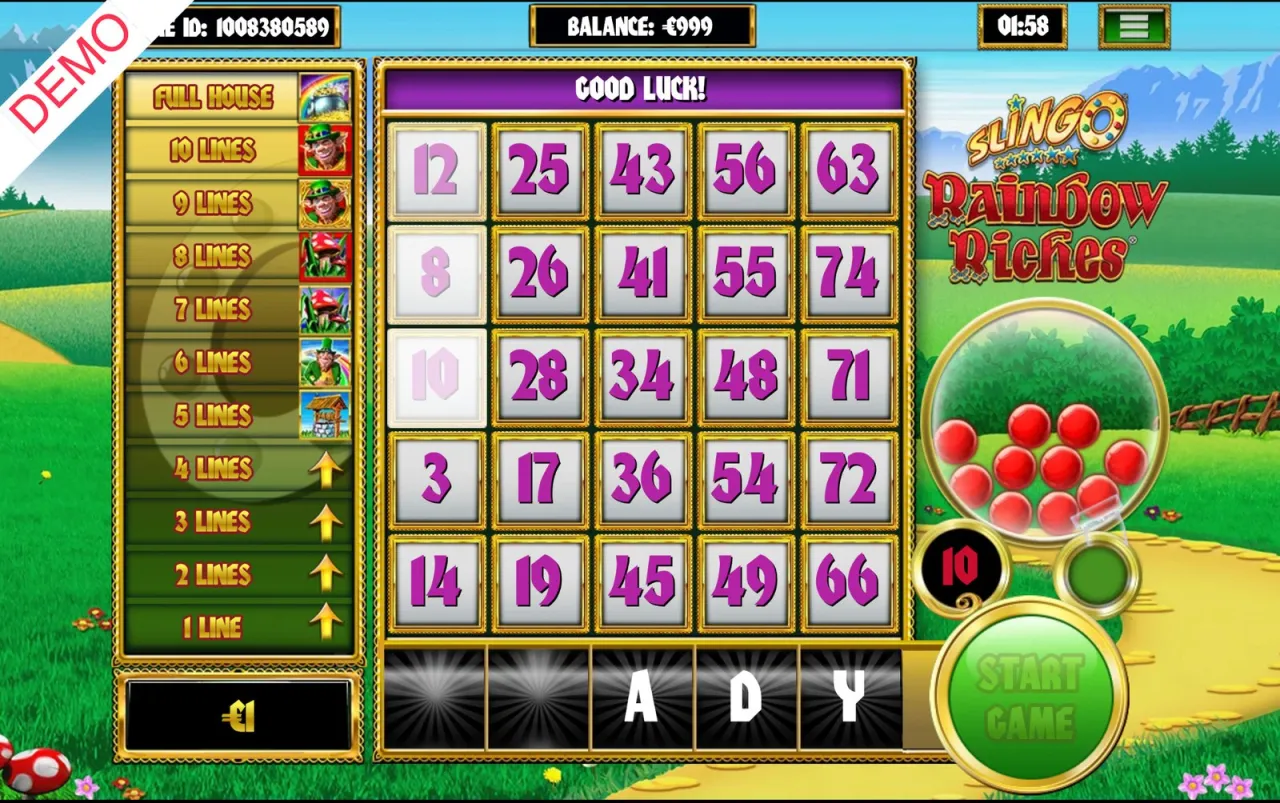 Slingo Rainbow Riches slot