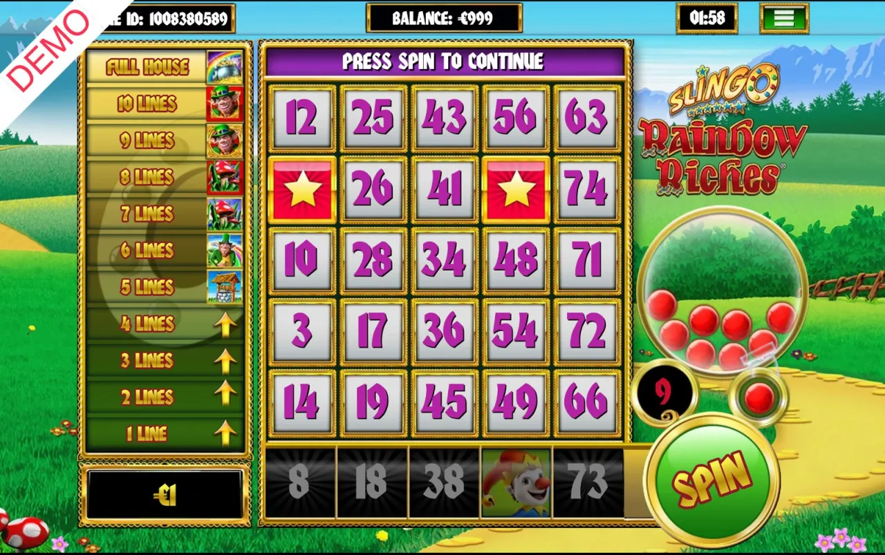 Slingo Rainbow Riches slot