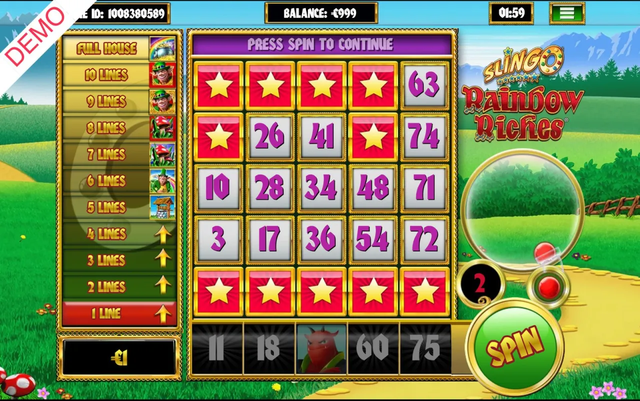 Slingo Rainbow Riches slot