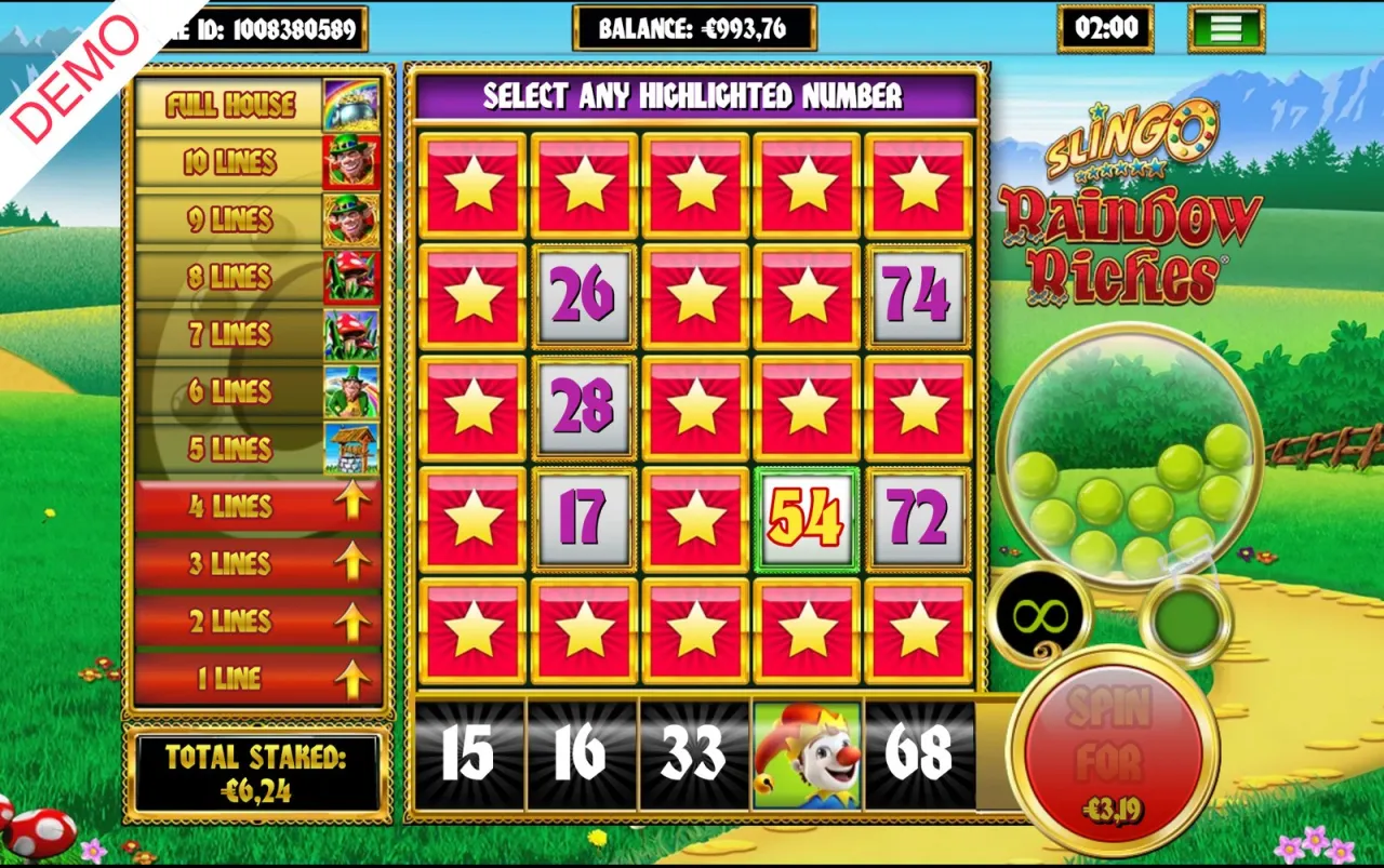 Slingo Rainbow Riches slot