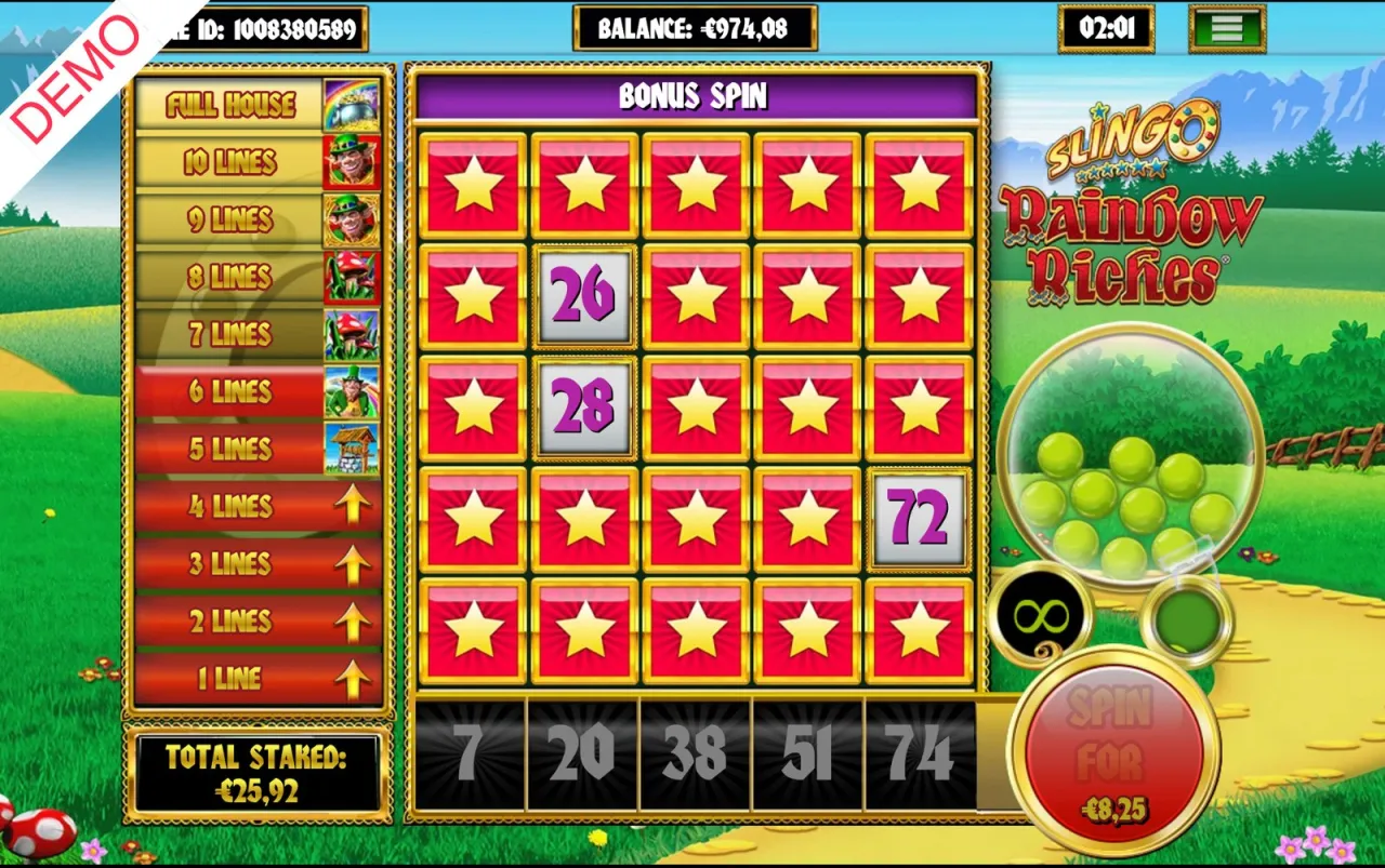 Slingo Rainbow Riches slot