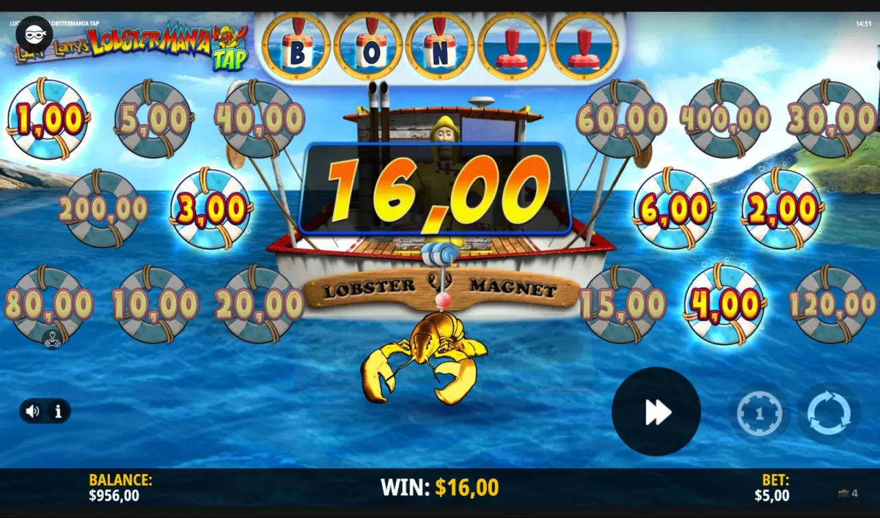Lucky Larry's Lobstermania Tap slot