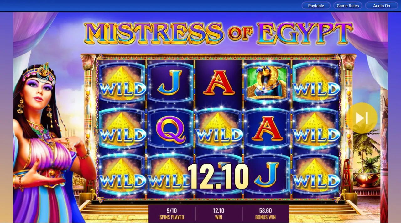 Spin nine pays 12.10 and the total reaches 58.60