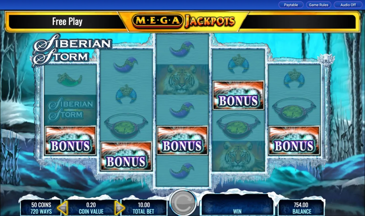 Five bonus symbols, minimum entry