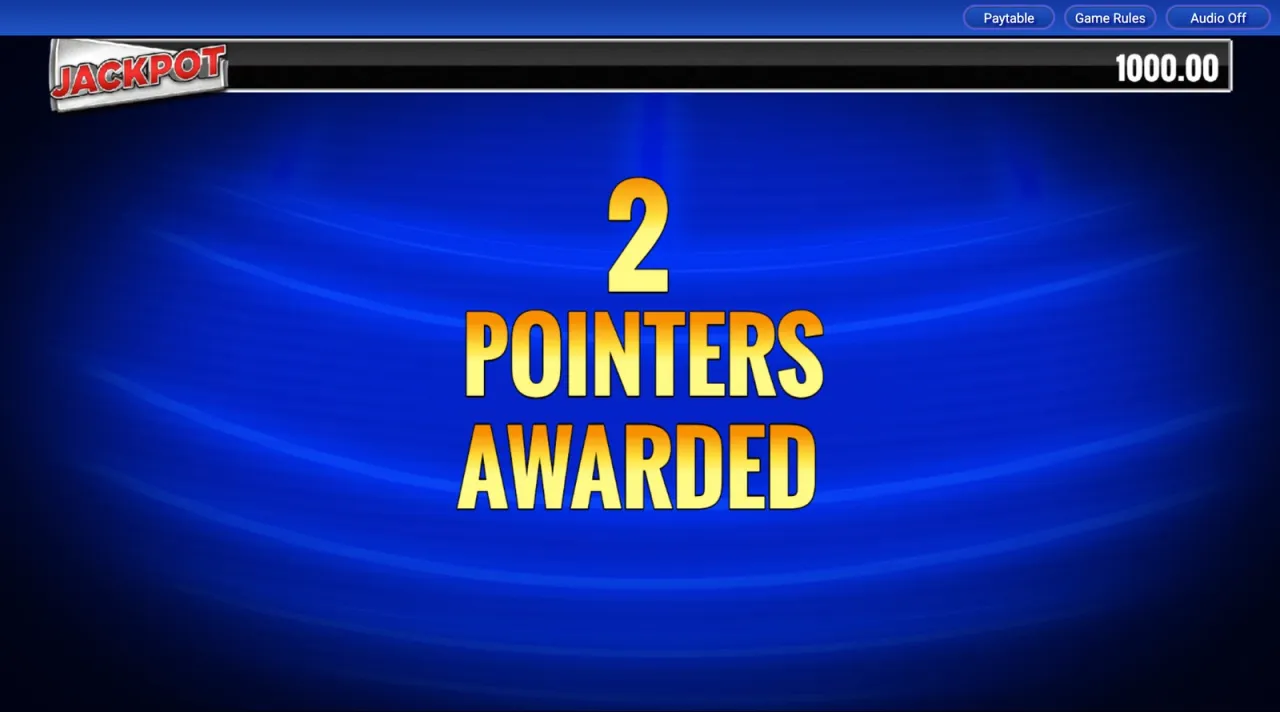 Banner reading 2 POINTERS AWARDED