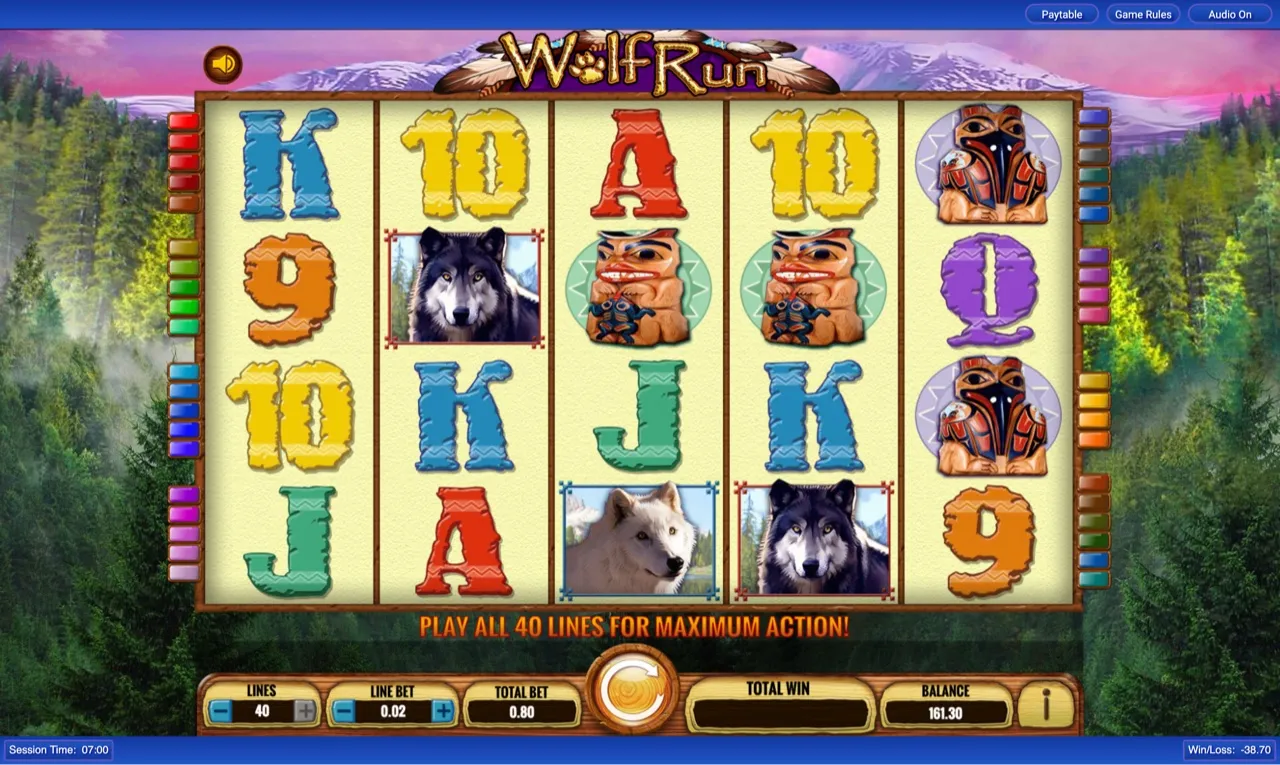 Free-spins round one in play, three full stacked wild-moon reels, GAME PAYS 2.80