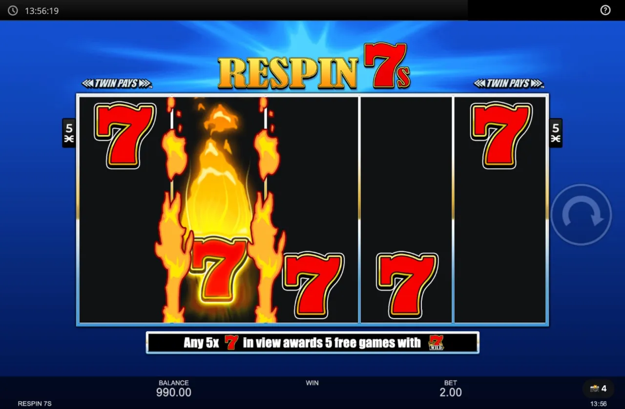 Respin 7s slot
