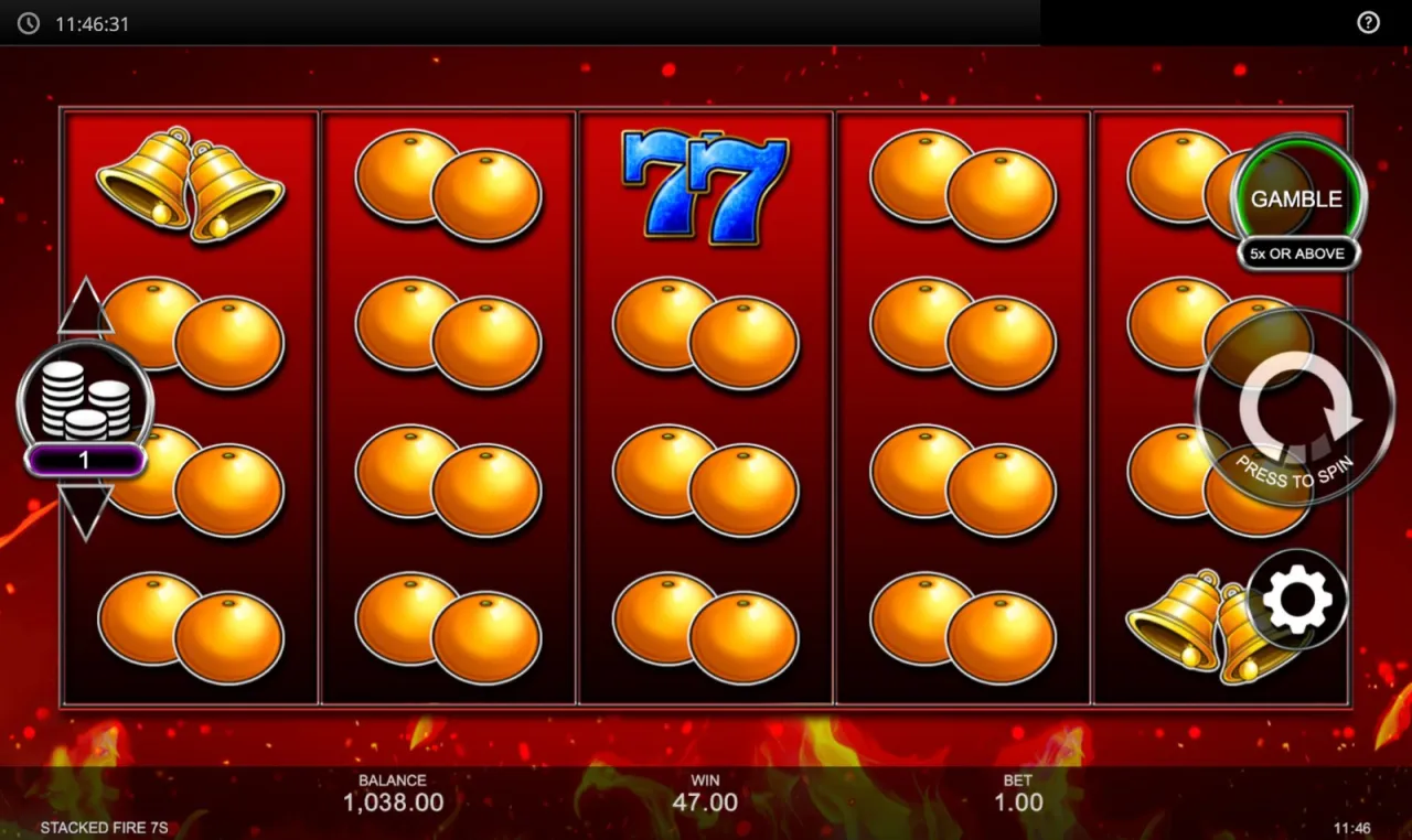 Stacked Fire 7s slot