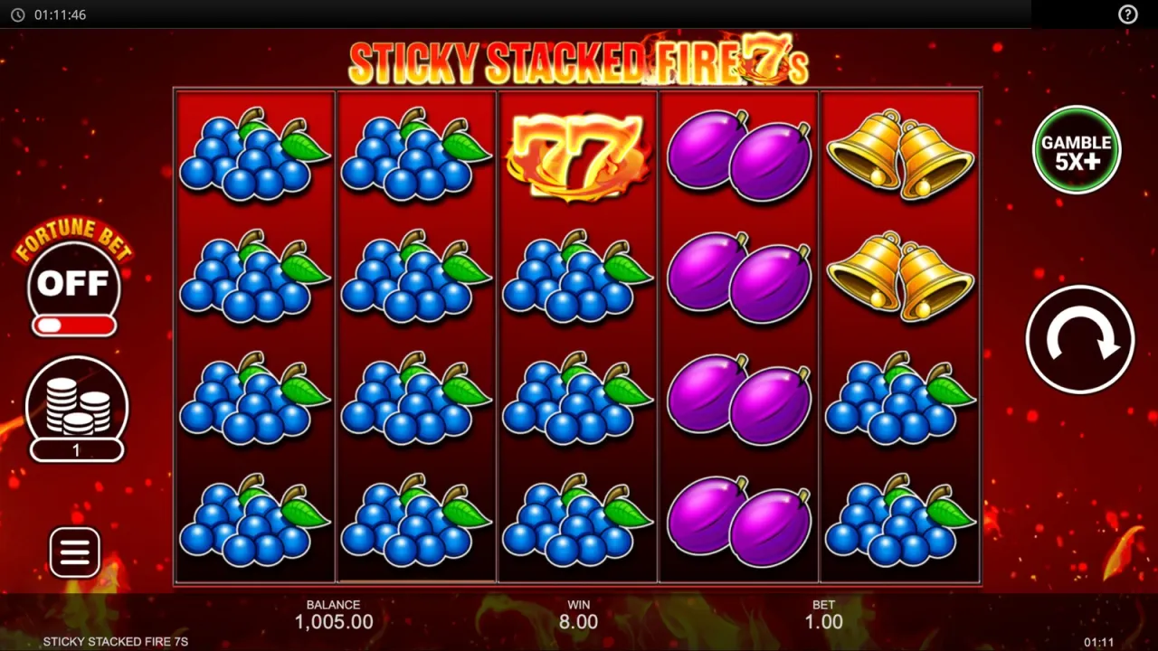 Sticky Stacked Fire 7's slot