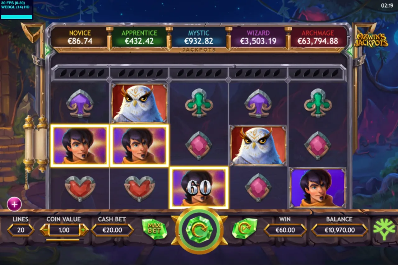 Ozwins Jackpots slot